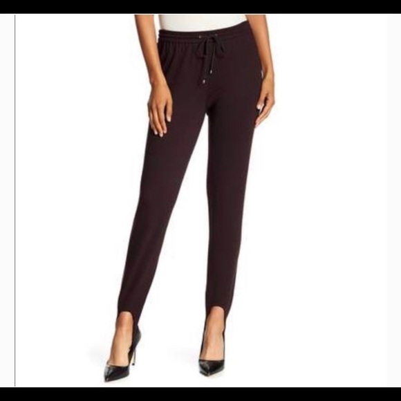 Theory Ponte Stirrup Leggings‎ Plum Sz M - Picture 1 of 10